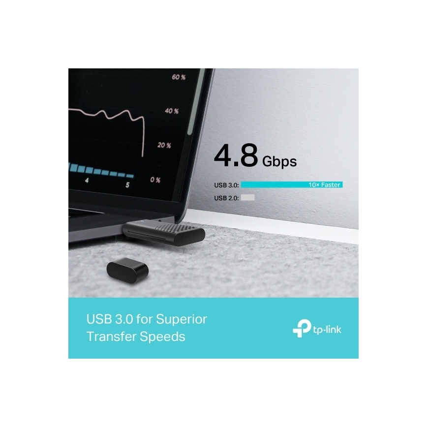 TP-Link - kahe sagedusribaga traadita USB-adapter Wi‑Fi 6 toega