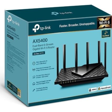TP-Link - Kaheribaline gigabitine Wi-Fi 6 ruuter Archer AX72