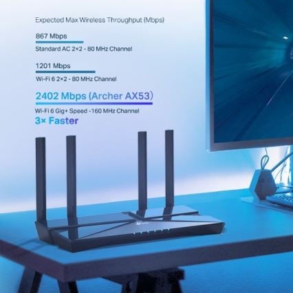 TP-Link - kaheribaline gigabitne Wi-Fi 6 ruuter Archer AX53