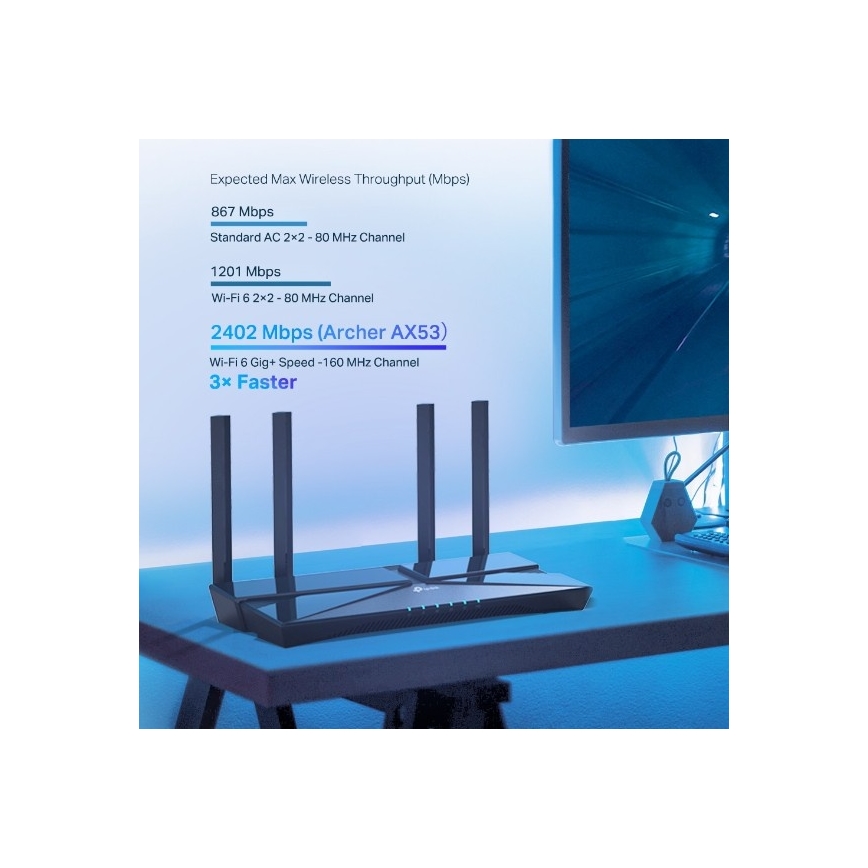 TP-Link - kaheribaline gigabitne Wi-Fi 6 ruuter Archer AX53