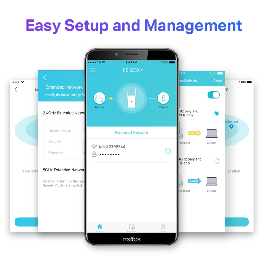 TP-Link - Kakssageduseline Wi-Fi 6 pikendaja RE505X