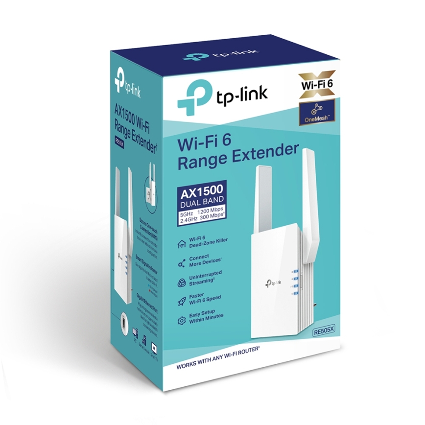 TP-Link - Kakssageduseline Wi-Fi 6 pikendaja RE505X