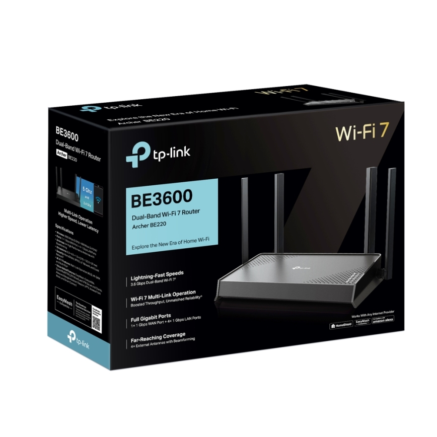 TP-Link - Kakssageduseline Wi-Fi 7 ruuter Archer BE220