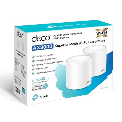 TP-Link – komplekt 2× Wi‑Fi 6 mesh‑süsteemi kogu kodu jaoks Deco X50