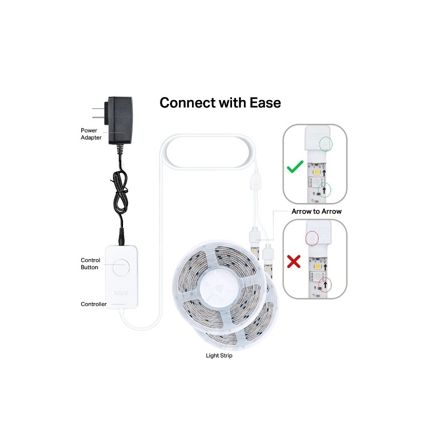 TP-Link - LED RGBW hämardatav valguslint 5 m LED/24W/230V Wi-Fi
