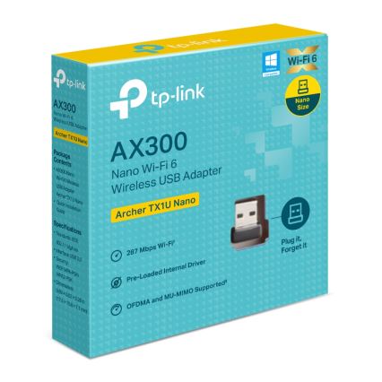 TP-Link - Nano Wi-Fi 6 juhtmevaba USB-adapter