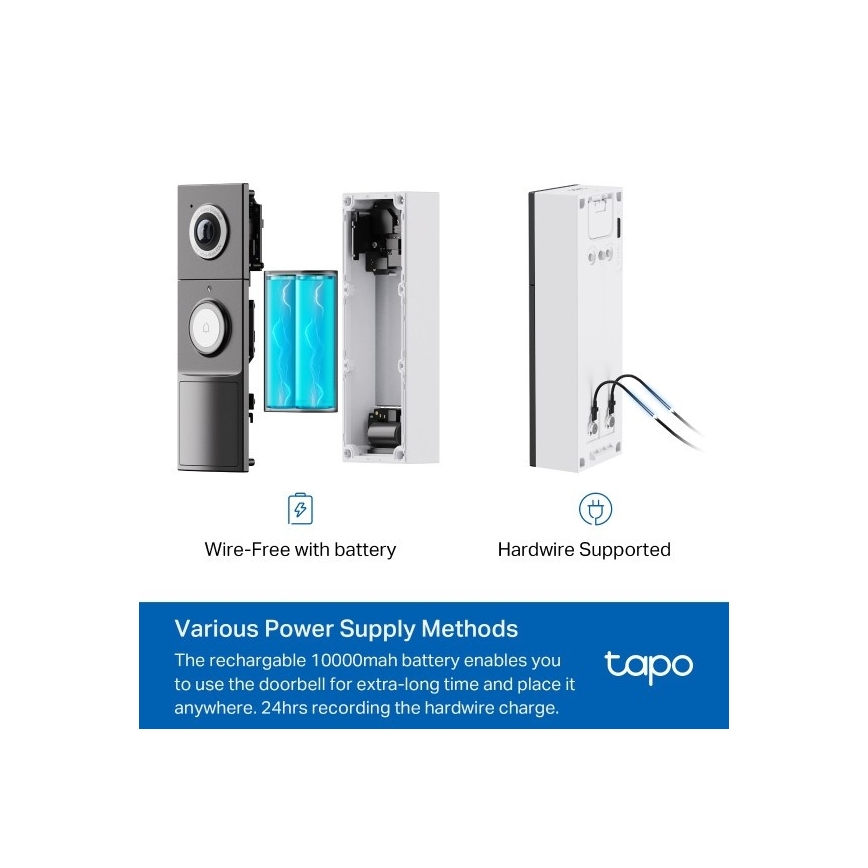 TP-Link - nutikas 2K videouksekell 10000 mAh IP66 Wi-Fi Tuya