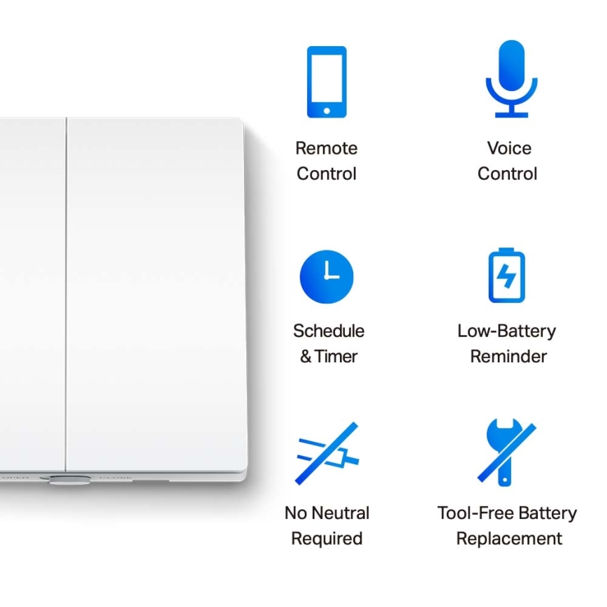 TP-Link - Nutikas kahe nupuga valguslüliti 2xAAA Wi-Fi