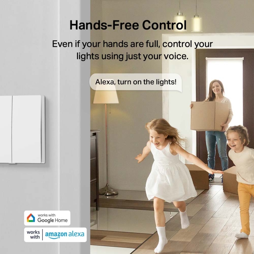 TP-Link - Nutikas kahe nupuga valguslüliti 2xAAA Wi-Fi