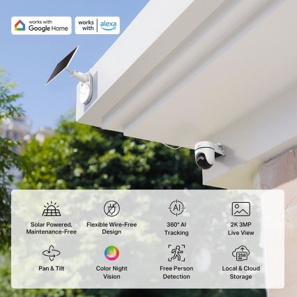 TP-Link - Nutikas päikeseenergiaga kaamera 5V IP65 Wi-Fi