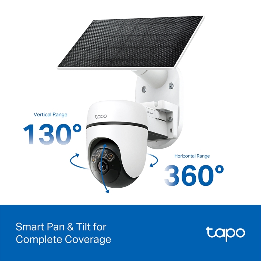 TP-Link - Nutikas päikeseenergiaga kaamera 5V IP65 Wi-Fi