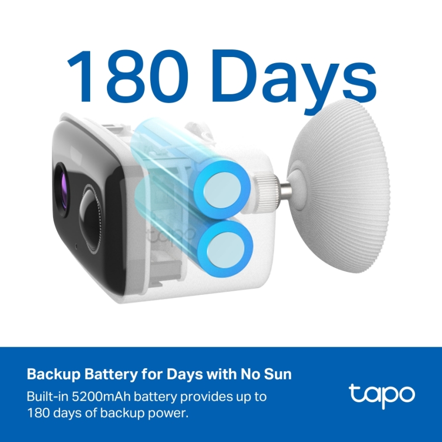 TP-Link - Nutikas päikesetoitega kaamera 5200 mAh 5V IP65 Wi-Fi