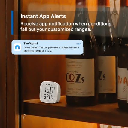 TP-Link - Nutikas temperatuuri- ja niiskusmõõtur, toidetakse 2xAAA patareidega