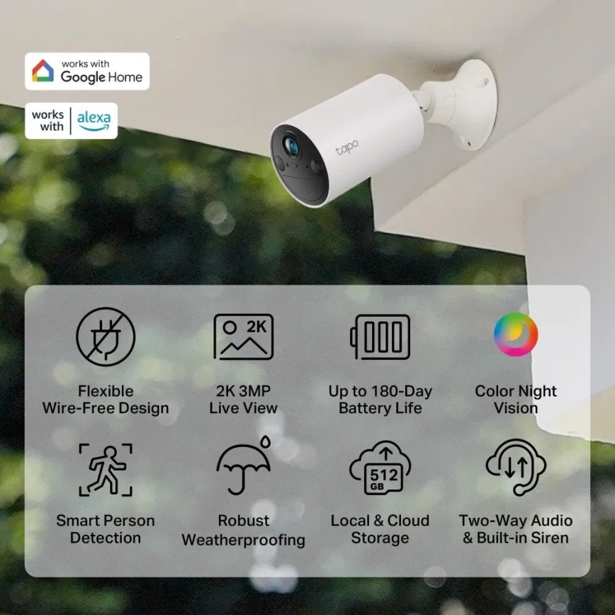 TP-Link - Nutikas väliskaamera anduriga IP65 Wi-Fi