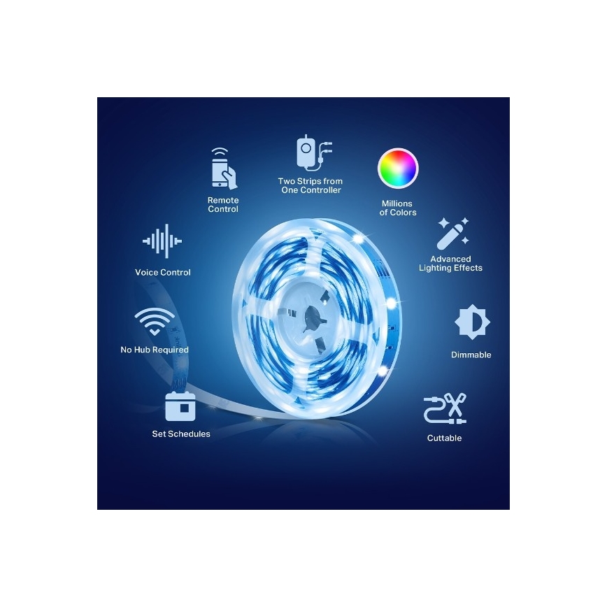 TP-Link - RGBW LED-riba, hämardatav, 5 m, 20,5 W, 230 V, Wi-Fi