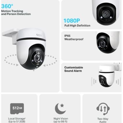 TP-Link - väliskaamera anduriga IP65 Wi-Fi