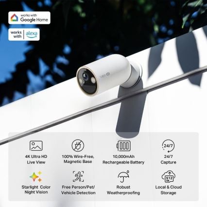 TP-Link - väliskaamera liikumisanduriga 10000 mAh, IP66, Wi-Fi