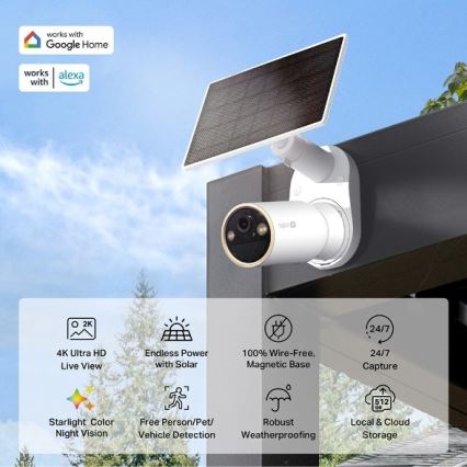 TP-Link - Väljas kasutatav päikeseenergiaga kaamera anduriga, IP66, Wi-Fi