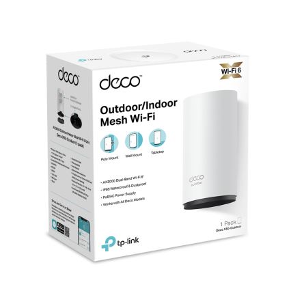 TP-Link - välitingimustesse ja siseruumidesse sobiv Wi‑Fi 6 mesh-süsteem Deco X50-Outdoor