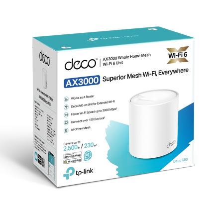 TP-Link - Wi-Fi 6 mesh-süsteem kogu kodu jaoks Deco X50