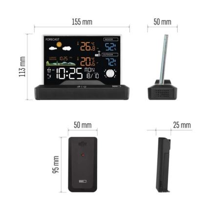 Traadita ilmajaam 5V/2xAAA + 2xAAA