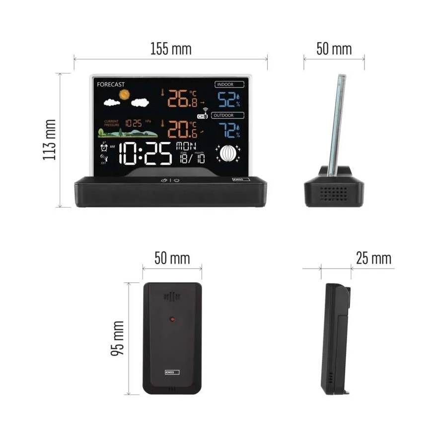 Traadita ilmajaam 5V/2xAAA + 2xAAA
