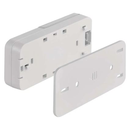 Traadita uksekell pistikusse 230V + 1xCR2032 valge