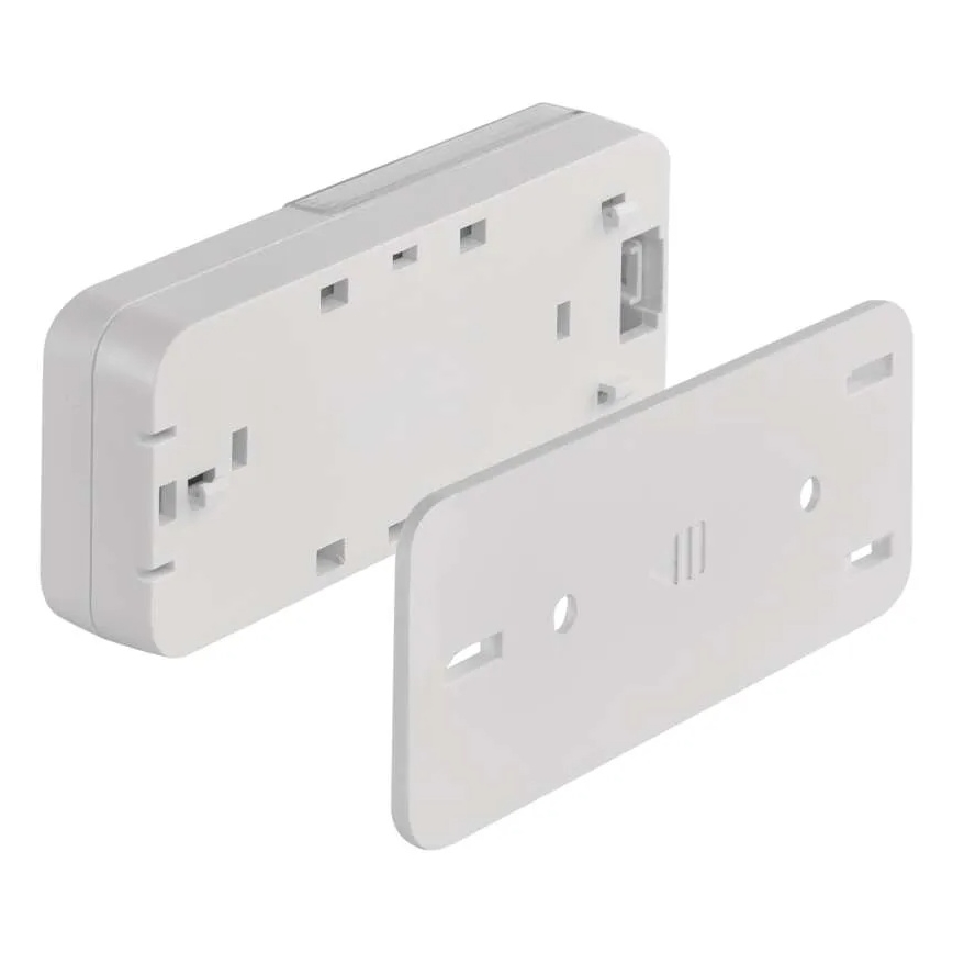 Traadita uksekell pistikusse 230V + 1xCR2032 valge