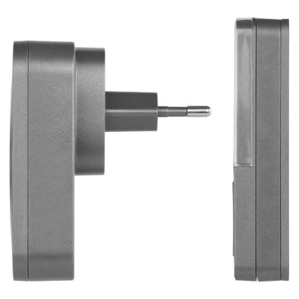 Traadita uksekell pistikusse GoSmart 230V + 1xCR2032 hall Wi-Fi