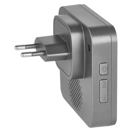 Traadita uksekell pistikusse GoSmart 230V + 1xCR2032 hall Wi-Fi