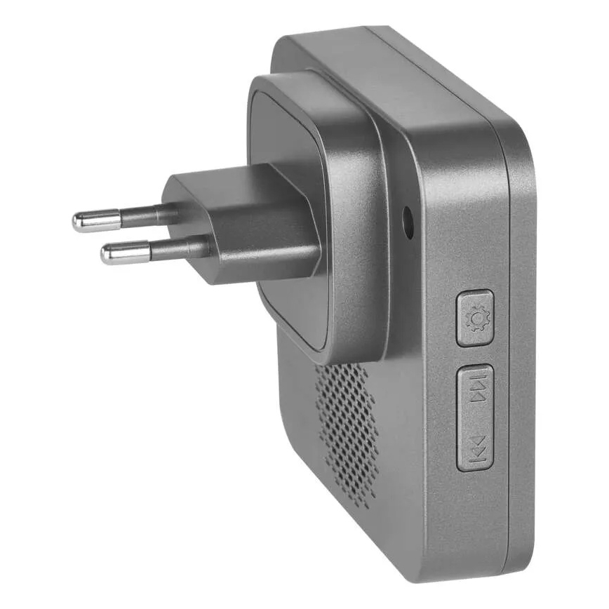 Traadita uksekell pistikusse GoSmart 230V + 1xCR2032 hall Wi-Fi