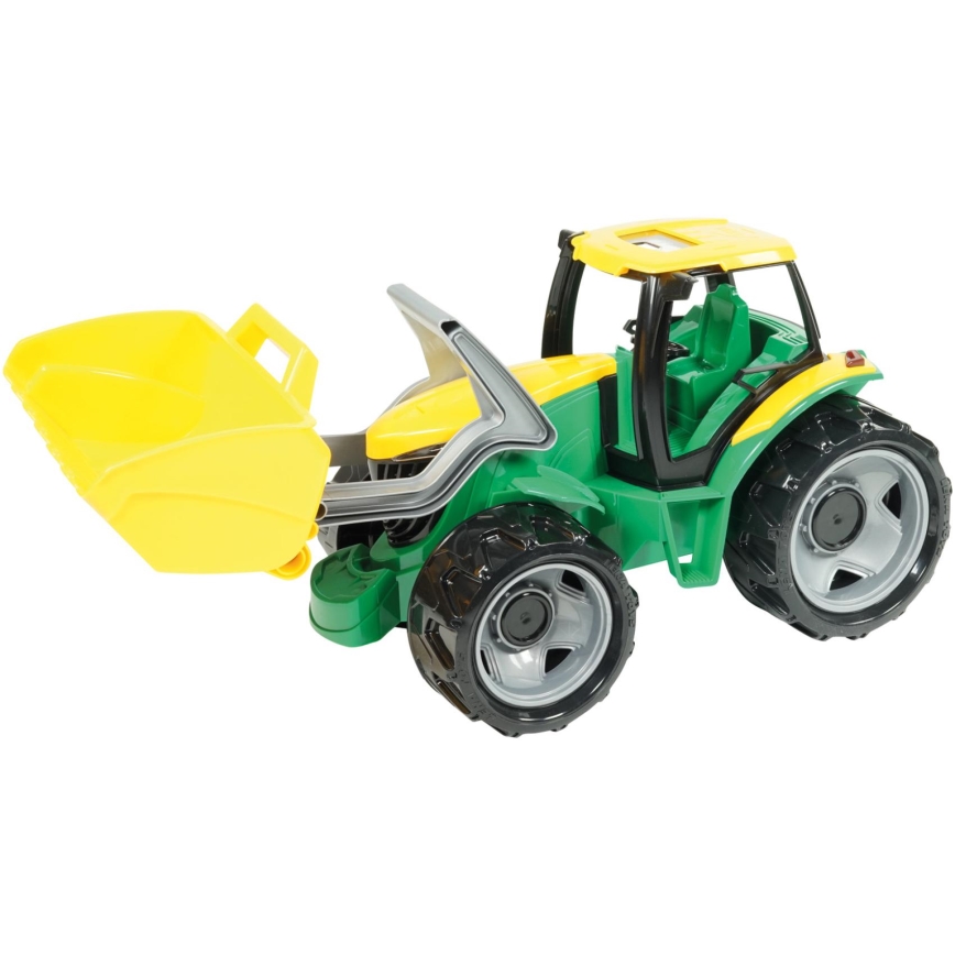 Traktor koos kopaga 65 cm roheline/kollane