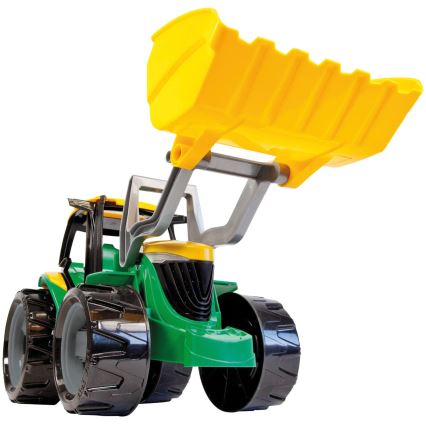 Traktor koos kopaga 65 cm roheline/kollane