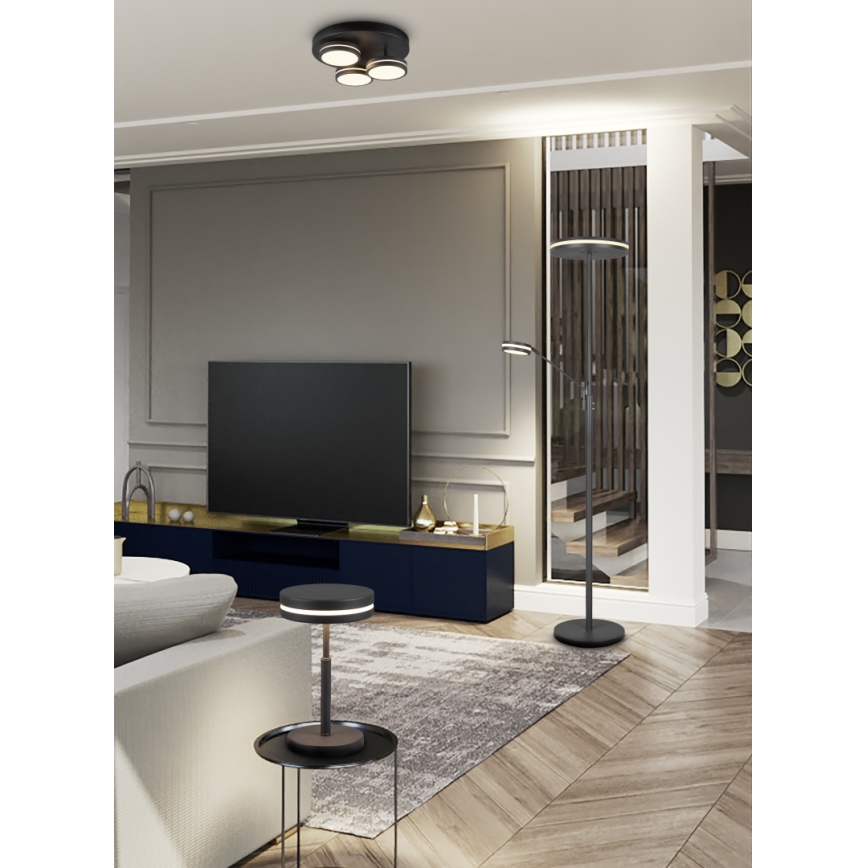 Trio - LED-hämardatav laevalgusti FRANKLIN 3xLED/8,5W/230V 3000K läbimõõt 35 cm must