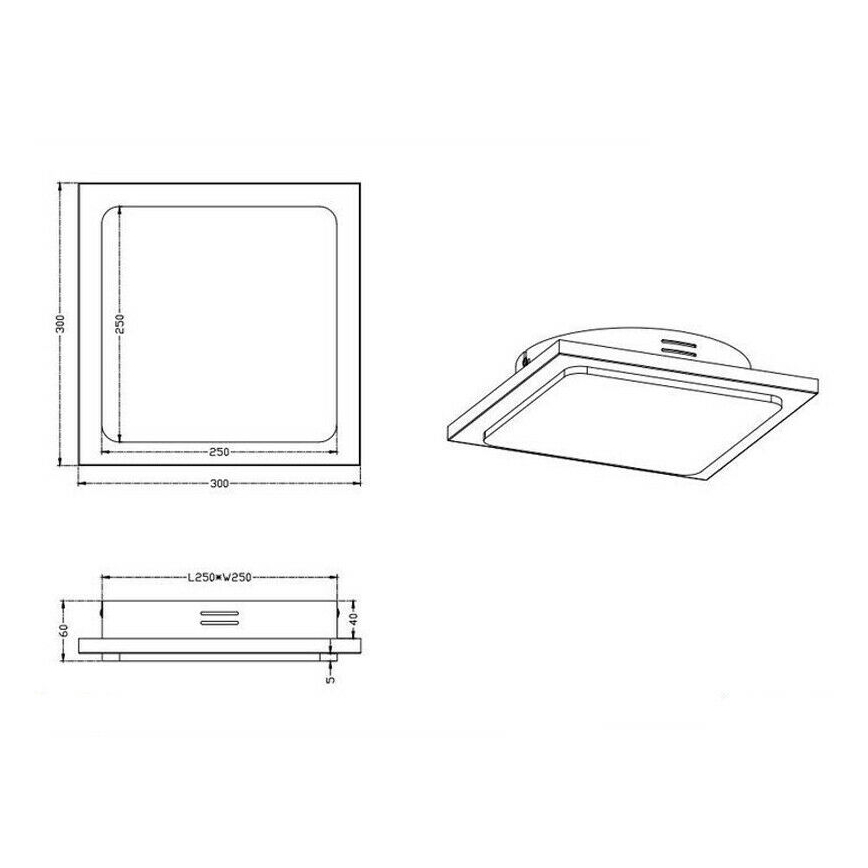 TRIO - hämardatav LED-laevalgustus DENVER 1xLED/20W/230V paatina