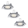 TRIO - KOMPLEKT 3 x LED Hämardatav süvistatav valgusti LED/5,5W/230V