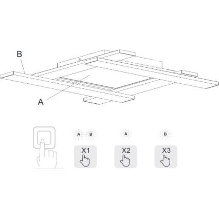 Trio - LED Hämardatav laevalgusti BELFAST LED/18W/230V + LED/14W/230V 4000K