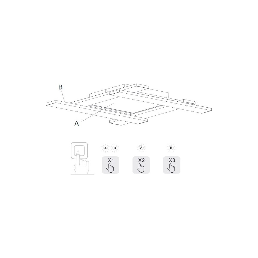Trio - LED Hämardatav laevalgusti BELFAST LED/18W/230V + LED/14W/230V 4000K