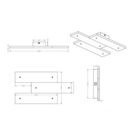 Trio - LED Laevalgusti DENVER 3xLED/10W/230