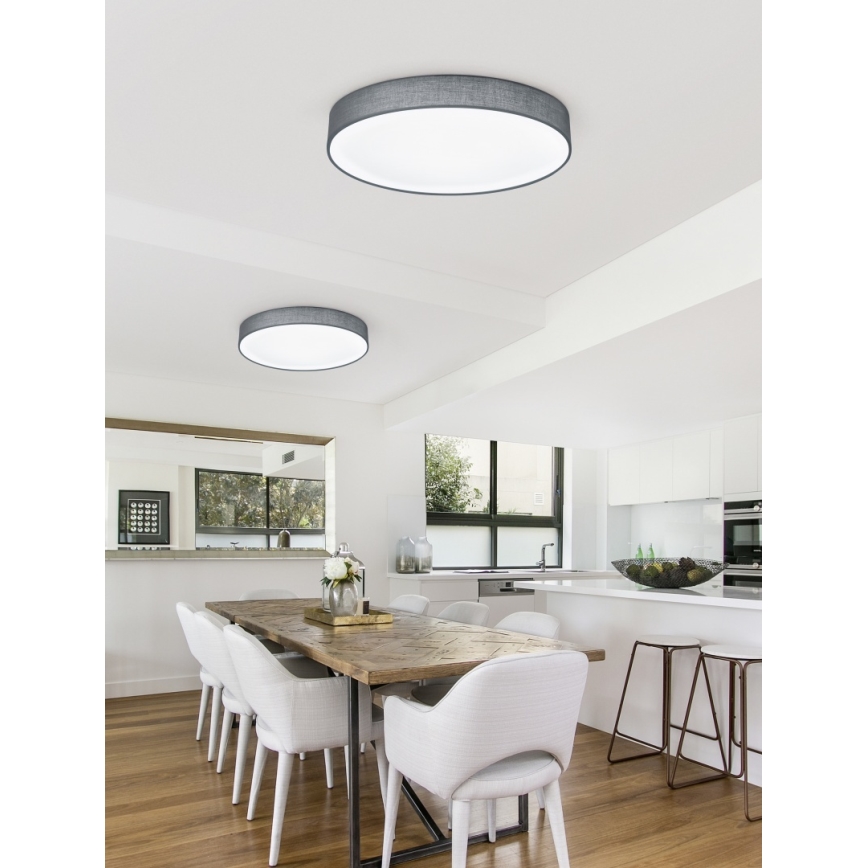 Trio - LUGANO hämardatav laevalgusti LED/22W/230V 3000K läbimõõt 40 cm hall