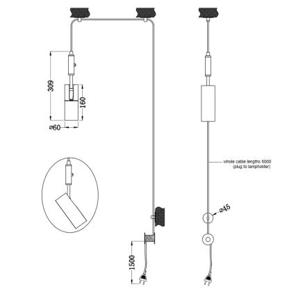 Trio - Lühter CARLA 1xGU10/35W/230V