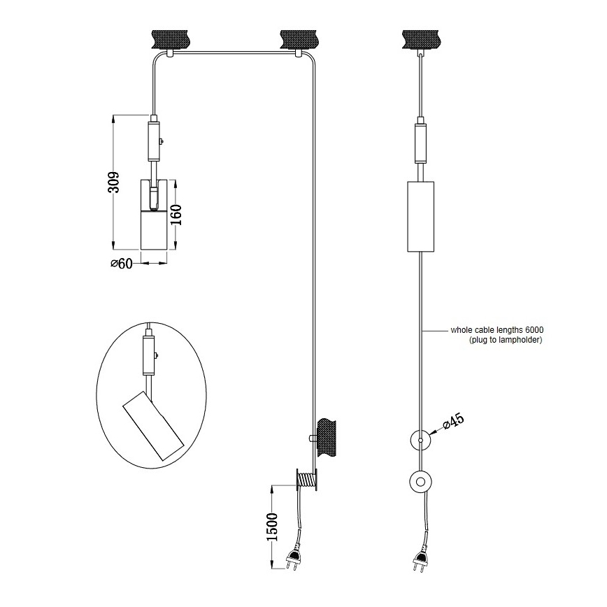 Trio - Lühter CARLA 1xGU10/35W/230V