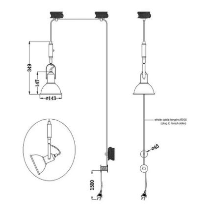 Trio - Lühter CARLOTTA 1xE14/28W/230V