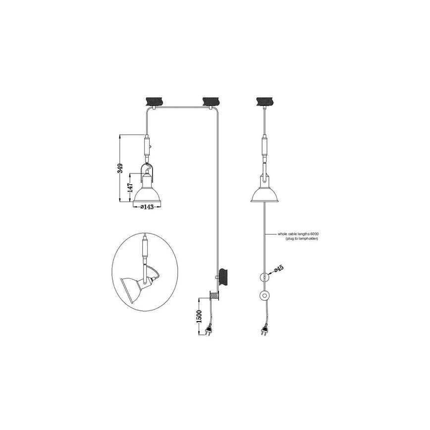 Trio - Lühter CARLOTTA 1xE14/28W/230V