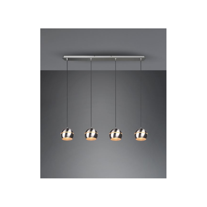 Trio - Lühter FLETCHER 4xE14/40W/230V matt kroom