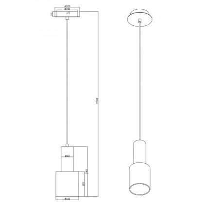 Trio - Lühter WAILER 1xGU10/5W/230V beež