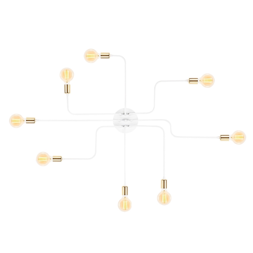TRUVA 8xE27/40W/230V valge/kuld laelamp