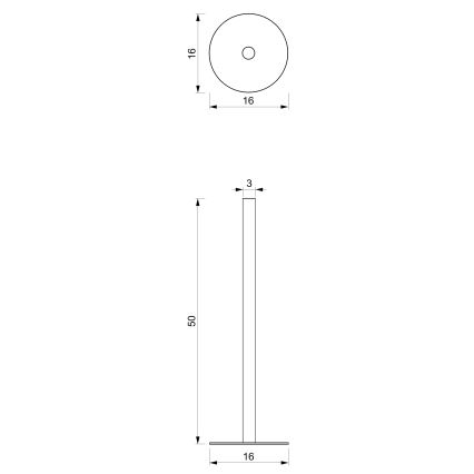 Tualettpaberihoidja  51 cm valge