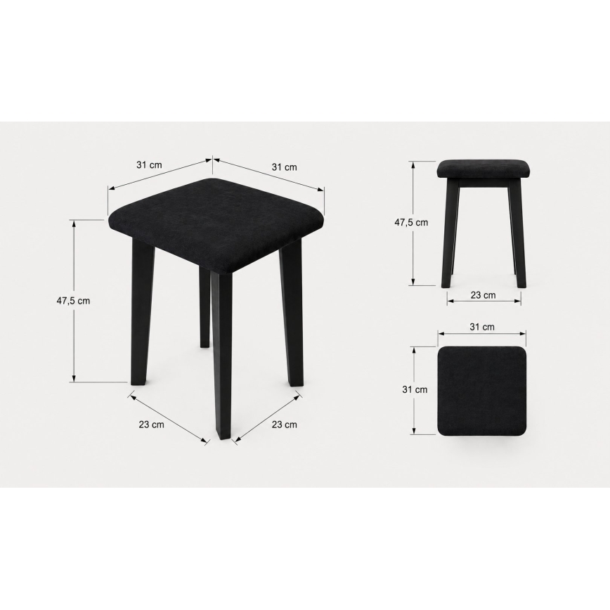 Tumba LUBE 36x36 cm valge/hall