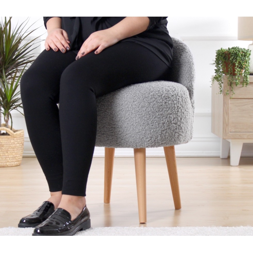 Tumba MIKI, läbimõõt 46 cm, hall